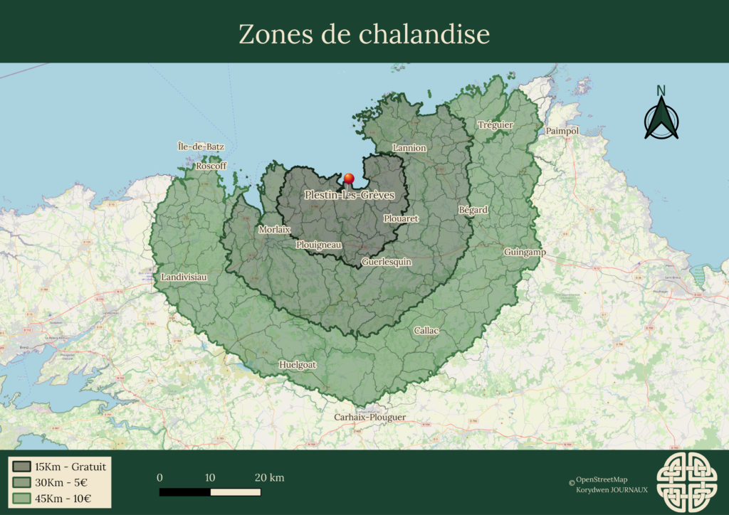 Zones de chalandises Korydwen Journaux Ostéopathe animalier